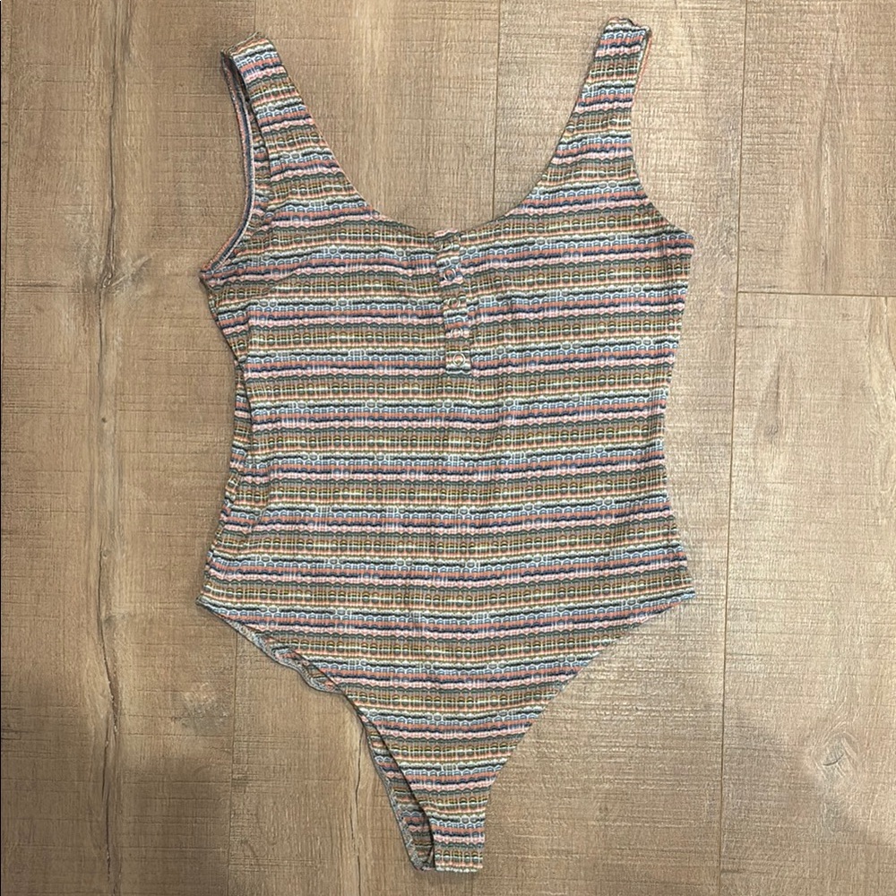 Free with bundle Wide fable striped bodysuit tank top